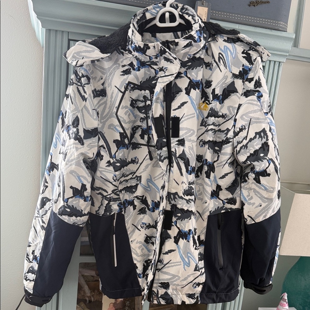 Boys Navy and White winter Jacket